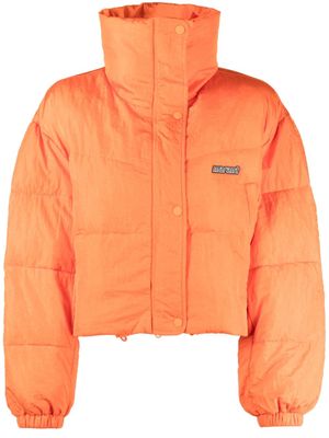 MARANT ÉTOILE logo-patch padded jacket - Orange
