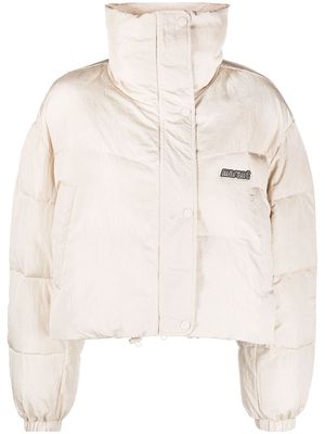 MARANT ÉTOILE logo-patch puffer jacket - Neutrals