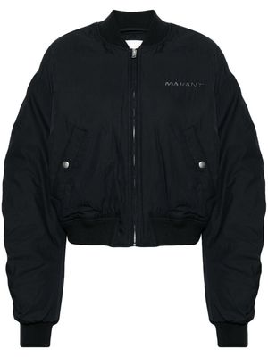 MARANT ÉTOILE logo-print bomber jacket - Black