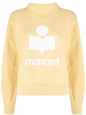 MARANT ÉTOILE logo-print cotton sweatshirt - Yellow