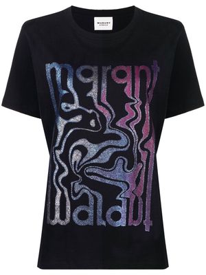 MARANT ÉTOILE logo-print cotton T-shirt - Black