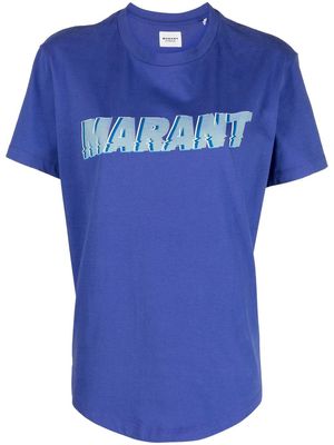 MARANT ÉTOILE logo-print cotton T-shirt - Blue