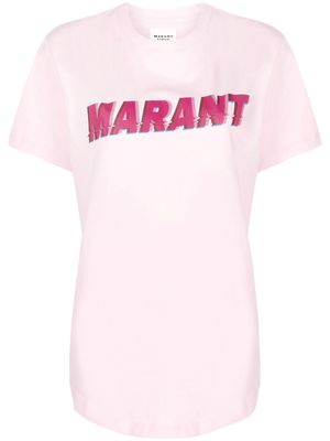 MARANT ÉTOILE logo-print cotton T-shirt - Pink