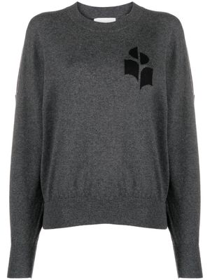 MARANT ÉTOILE logo-print crew-neck jumper - Grey