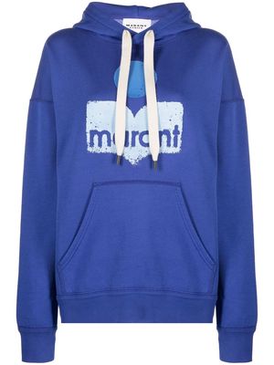 MARANT ÉTOILE logo-print drawstring hoodie - Blue
