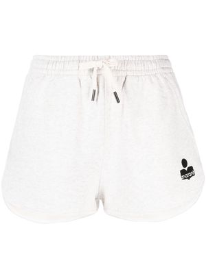 MARANT ÉTOILE logo-print drawstring shorts - Neutrals