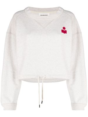 MARANT ÉTOILE logo-print drawstring sweatshirt - Neutrals