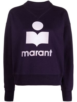 MARANT ÉTOILE logo-print high-neck jumper - Purple