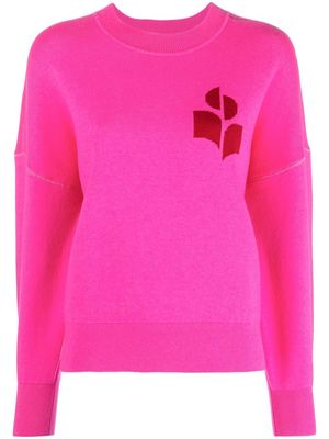 MARANT ÉTOILE logo-print knitted jumper - Pink