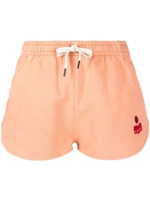 MARANT ÉTOILE logo-print shorts - Orange