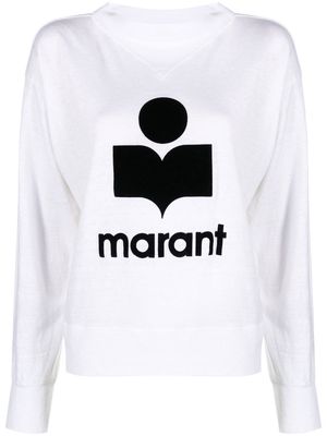 MARANT ÉTOILE logo print sweatshirt - White