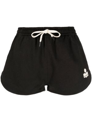 MARANT ÉTOILE logo-print track shorts - Black