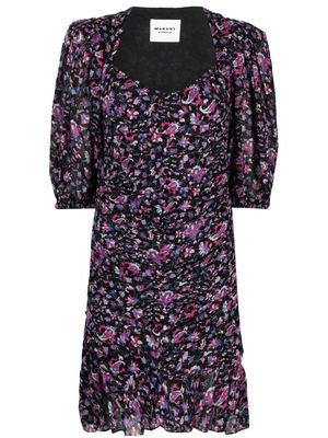 MARANT ÉTOILE Lunesa floral-print cotton dress - Black