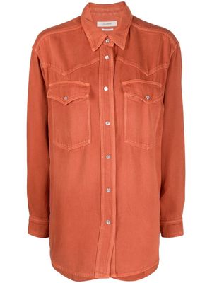 MARANT ÉTOILE lyocell denim shirt - Orange