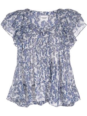MARANT ÉTOILE Madrana floral-print blouse - Blue