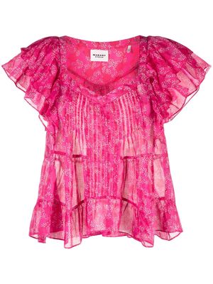 MARANT ÉTOILE Madrana floral-print blouse - Pink