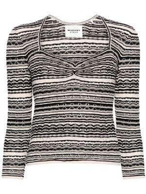MARANT ÉTOILE Maeline striped jumper - Black