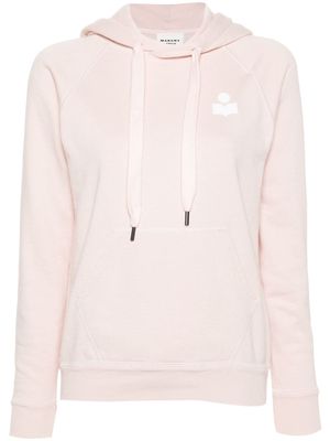 MARANT ÉTOILE Malibu flocked-logo hoodie - Pink