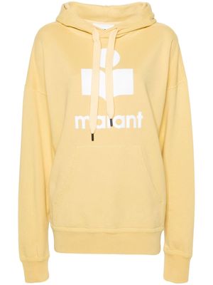 MARANT ÉTOILE Mansel logo-flocked hoodie - Yellow