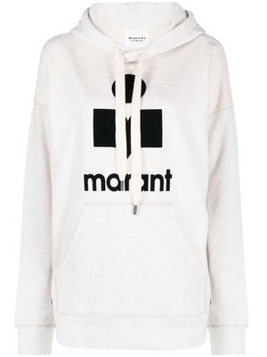 MARANT ÉTOILE Mansel logo-print hoodie - Neutrals