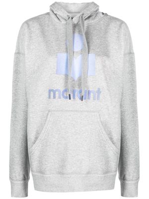 MARANT ÉTOILE Mansell logo-print organic cotton-blend hoodie - Grey
