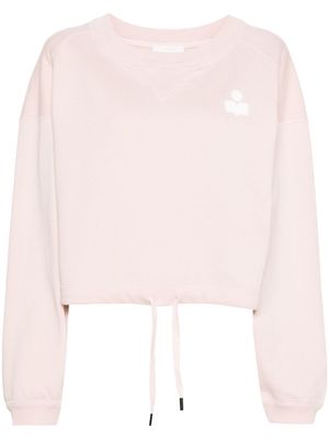 MARANT ÉTOILE Margo flocked-logo sweatshirt - Pink