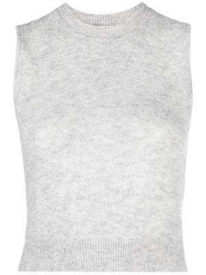 MARANT ÉTOILE mélange-effect fine-knit vest - Grey