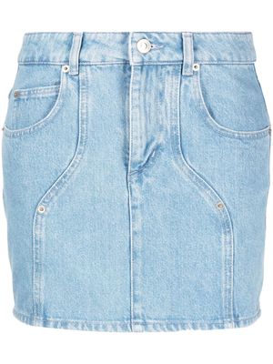 MARANT ÉTOILE mid-rise denim miniskirt - Blue