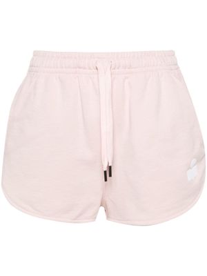 MARANT ÉTOILE Mifa logo-flocked mini shorts - Pink
