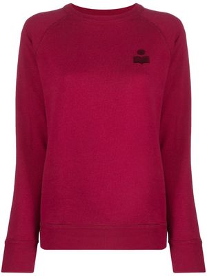 MARANT ÉTOILE Milla flocked logo sweatshirt - Pink