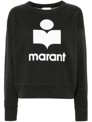 MARANT ÉTOILE Mobyli flocked-logo sweatshirt - Black