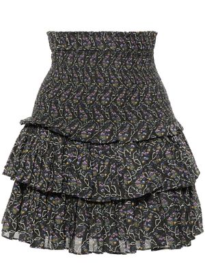 MARANT ÉTOILE Naomi floral-print skirt - Black