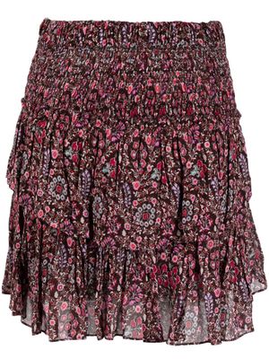 MARANT ÉTOILE Naomi organic cotton floral-print miniskirt - Pink