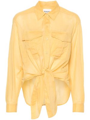 MARANT ÉTOILE Nath tied shirt - Yellow