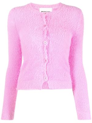 MARANT ÉTOILE Nita textured-knit cardigan - Pink