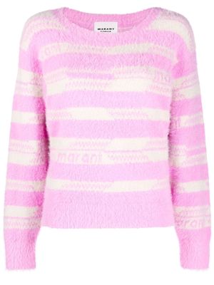 MARANT ÉTOILE Orson intarsia-knit logo jumper - Pink