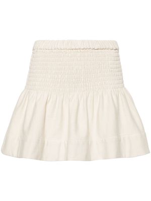 MARANT ÉTOILE Pacifica shirred miniskirt - Neutrals