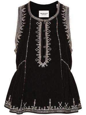 MARANT ÉTOILE Pagos embroidered blouse - Black