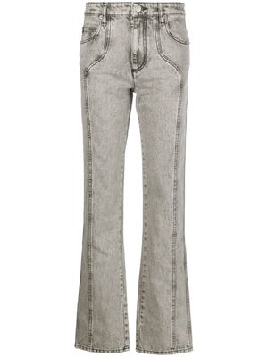 MARANT ÉTOILE panelled cotton skinny jeans - Grey