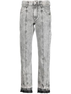 MARANT ÉTOILE panelled cropped jeans - Grey