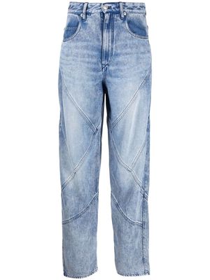MARANT ÉTOILE panelled straight-leg jeans - Blue