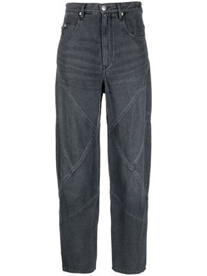 MARANT ÉTOILE panelled straight-leg jeans - Grey