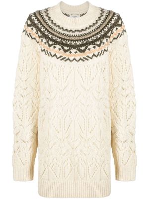 MARANT ÉTOILE patterned-knit oversize jumper - Neutrals
