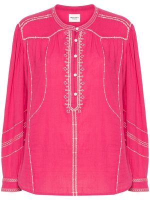 MARANT ÉTOILE Pelson embroidered-detailing blouse - Pink