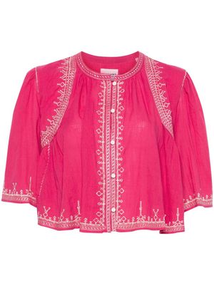 MARANT ÉTOILE Perkins embroidered-detailing blouse - Pink