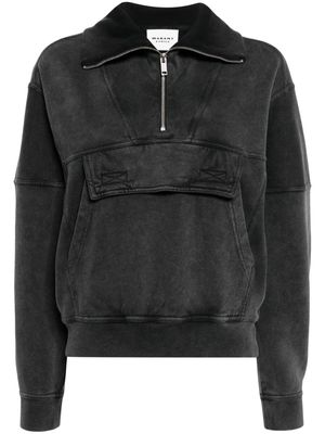 MARANT ÉTOILE Phenix zip-up cotton sweatshirt - Grey