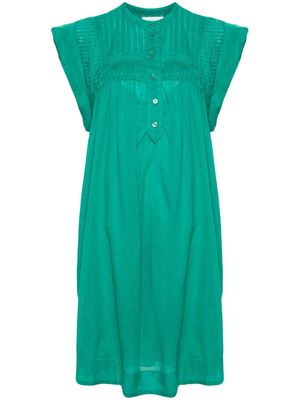 MARANT ÉTOILE pintuck mini dress - Green