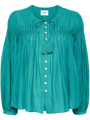 MARANT ÉTOILE Plalia pleated blouse - Green