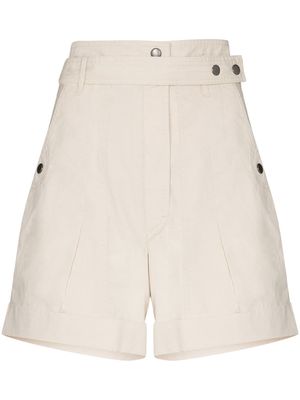 MARANT ÉTOILE Roscoe cotton shorts - Neutrals