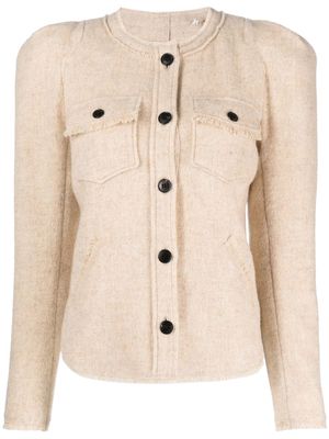 MARANT ÉTOILE round-neck button-up jacket - Neutrals